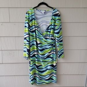 JUDE CONNALLY Faux Wrap Dress Large